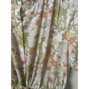 JODIFL Floral Midi Dress - Green, Orange, Yellow